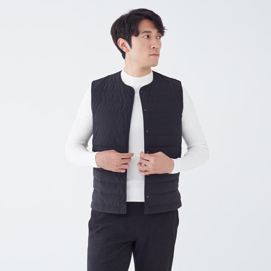 BODY WILD グンゼ キルティングベスト メンズ 秋冬 中綿 吸湿発熱 保温 キルト ジレ 中綿ベスト 暖かい あったか アウトドア ボディワイルド M〜L - 画像 (4)