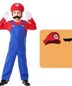 2024 激安 ハロウィン 子供用 コスプレ 5セット マリオ風 仮装 コスチューム kids キッズ スーパーマリオ風 イベント衣装 人気 宴会 文化祭