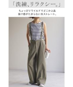 HUG.U サロペット サロペ デニム 大人 オールインワン レディース 脚長 大きいサイズ つなぎ ワイドパンツ