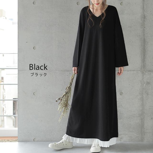 HUG.U ワンピース Aライン ロングワンピース パール レディース 長袖 結婚式 パーティー - 画像 (9)