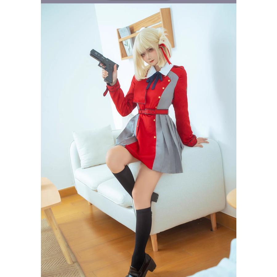 【大特価】制服 ハロウィン コスプレ 衣装 リコリス リコイル 錦木千束と井ノ上たきな 制服 長袖 アニメ コミケ Cosplay 祭り 学園祭 - 画像 (4)