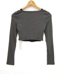 デイジー カットソー シャツ レイヤード 未使用 ストレッチ トップス レディース XSサイズ グレー系 Dazy