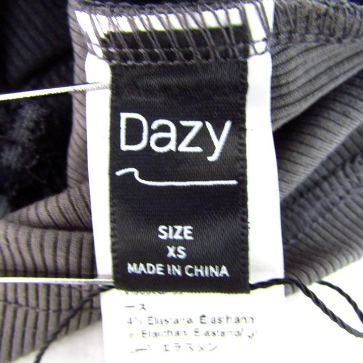 デイジー カットソー シャツ レイヤード 未使用 ストレッチ トップス レディース XSサイズ グレー系 Dazy - 画像 (2)