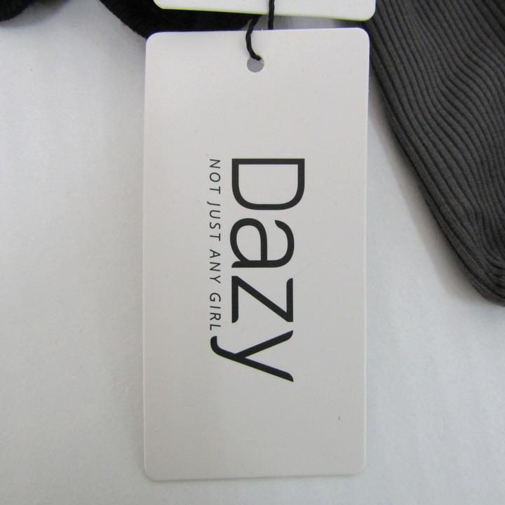 デイジー カットソー シャツ レイヤード 未使用 ストレッチ トップス レディース XSサイズ グレー系 Dazy - 画像 (5)