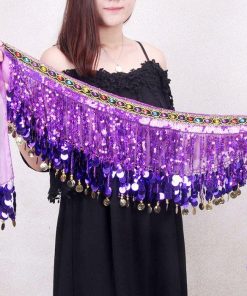 ベリーダンス ヒップスカーフ ( 全10色 ) スパンコール フリンジ ダンス衣装 おしゃれ 衣装 レッスン着 レッスンウェア ヒップスカート レディース