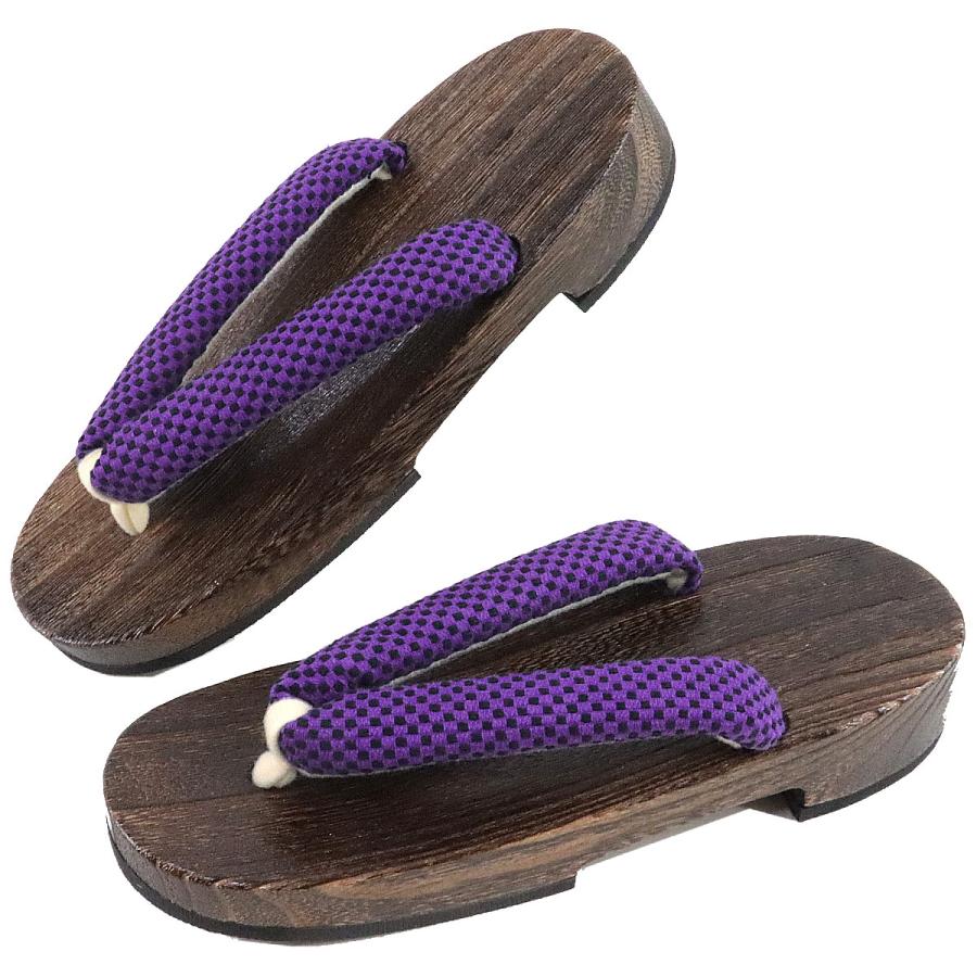 桐下駄 女性用 -30- 茶焼桐 右近型 24.5cm/Free-Size - 画像 (5)