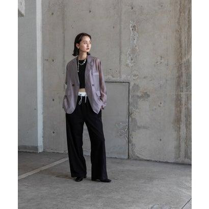 アドティエ ad thie 【2024AW新作】オーバーサイズ シアージャケット (ブラック)