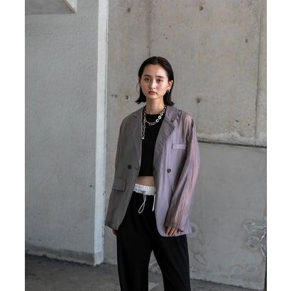 アドティエ ad thie 【2024AW新作】オーバーサイズ シアージャケット (ブラック) - 画像 (2)