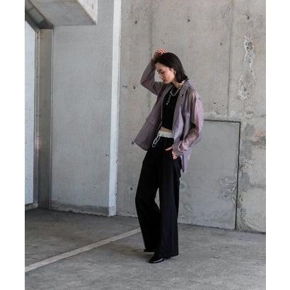 アドティエ ad thie 【2024AW新作】オーバーサイズ シアージャケット (ブラック) - 画像 (4)