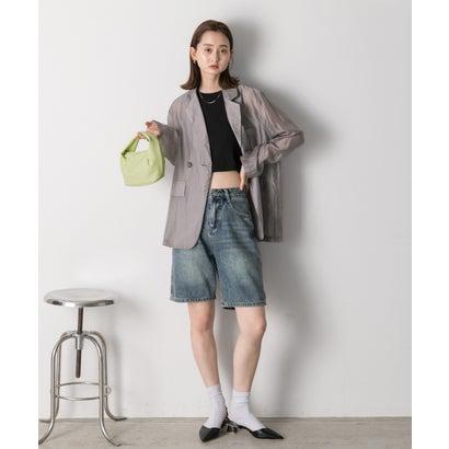 アドティエ ad thie 【2024AW新作】オーバーサイズ シアージャケット (ブラック) - 画像 (5)