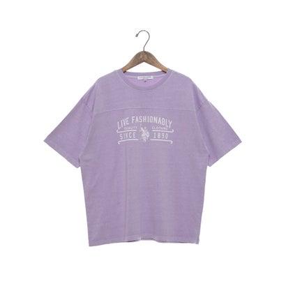 U.S. POLO ASSN. ユーエスポロアッスン U.S.POLO ピグメント プリントTシャツ (パープル)