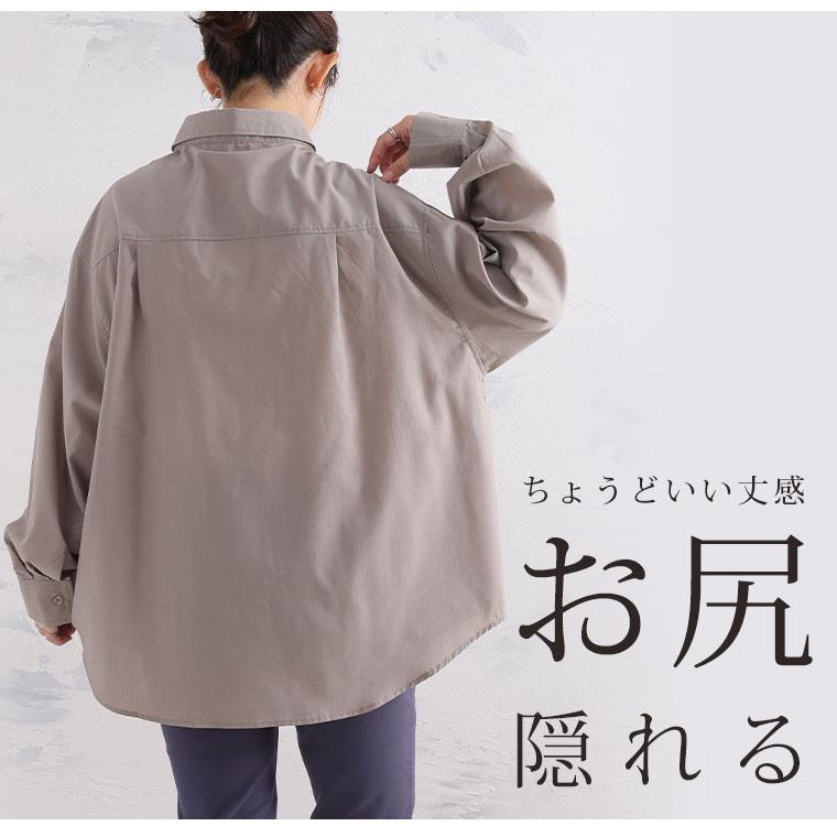 A HAPPY MARILYN 大きいサイズ レディース シャツ 速乾 イージーケア ダブルポケット 襟付き ブラウス トップス LL 3L 4L 5L 6L 長袖 秋 秋物 秋服 冬 - 画像 (5)