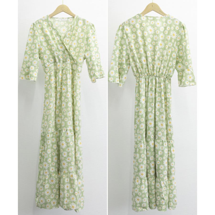 miniministore 花柄ワンピース5分袖ティアードワンピース【ゆうパケット】 - 画像 (2)