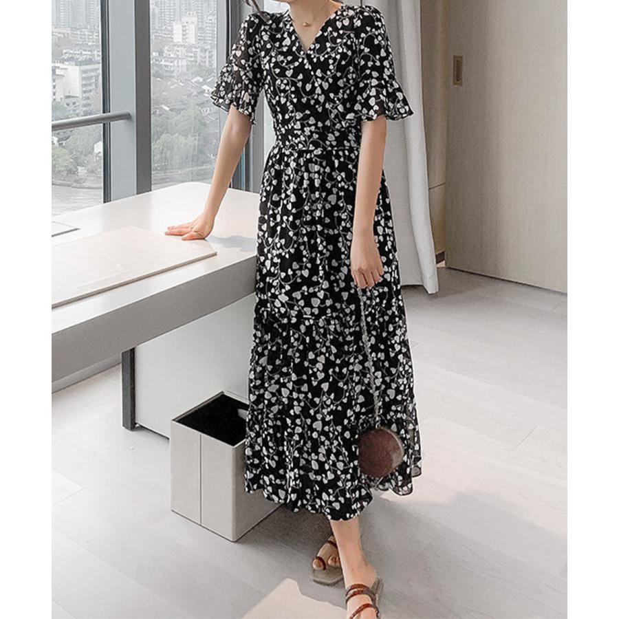 miniministore 花柄ワンピース5分袖ティアードワンピース【ゆうパケット】 - 画像 (4)