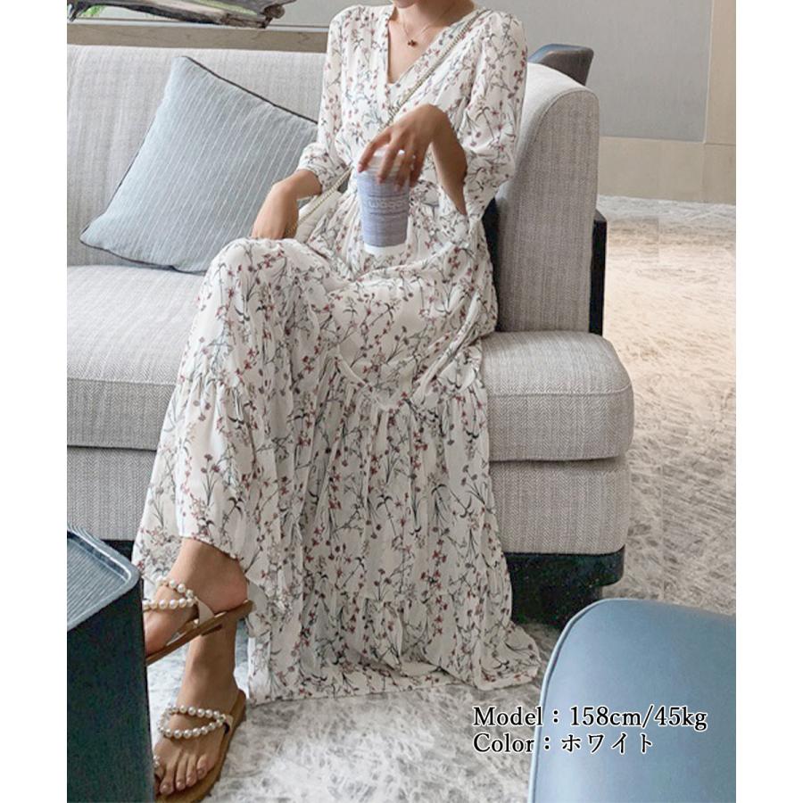 miniministore 花柄ワンピース5分袖ティアードワンピース【ゆうパケット】 - 画像 (5)