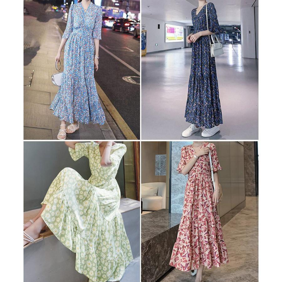 miniministore 花柄ワンピース5分袖ティアードワンピース【ゆうパケット】 - 画像 (8)