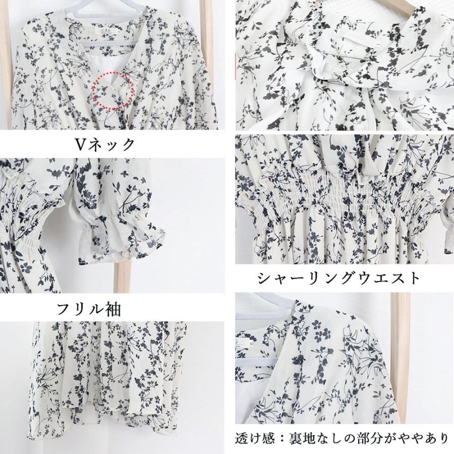 miniministore 花柄 フレアワンピース春夏カシュクール風【ゆうパケット可】ポイント利用 - 画像 (3)