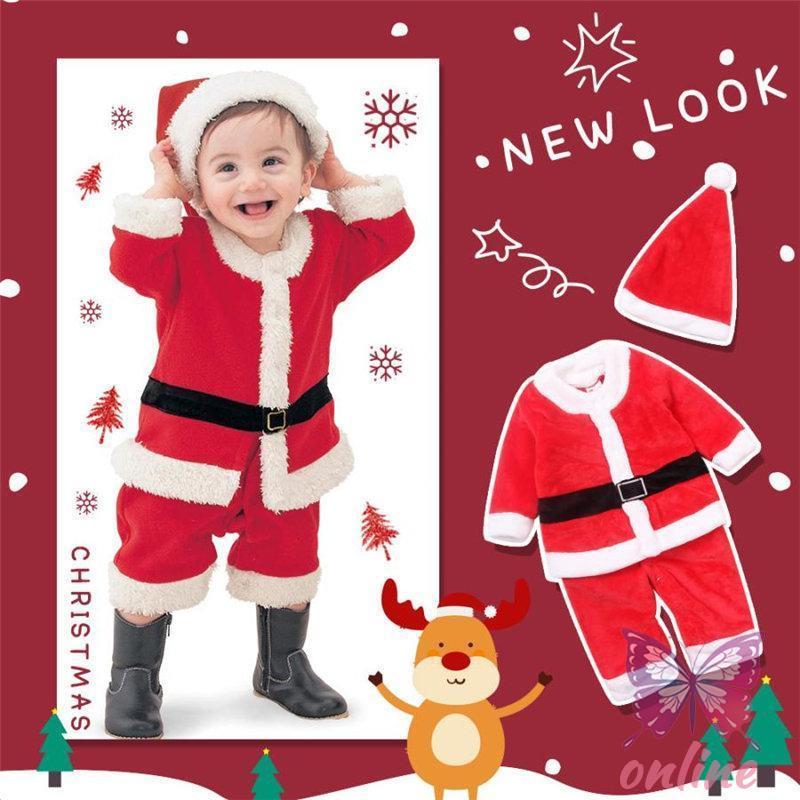 サンタ コスプレ サンタクロース コスチューム 衣装 子供服 キッズ こども用 赤ちゃん 子供用 女の子 男の子 クリスマス パーティー - 画像 (2)