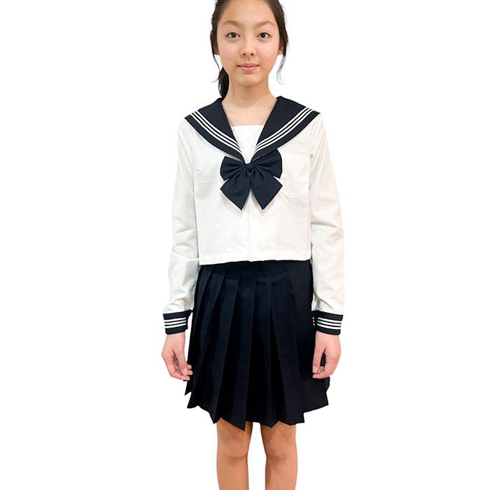 セーラー服 JK制服 3点セット 通販 学生服 上下セット トップス リボン スカート プリーツスカート 制服 ミニスカート 制服セット 衣装 コスプレ スクール - 画像 (5)
