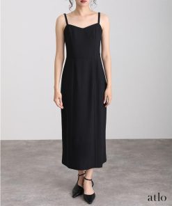 atlo キャミワンピース チュール Aライン ワンピース パーティードレス オケージョン 大きいサイズ 結婚式 小柄 かっこいい