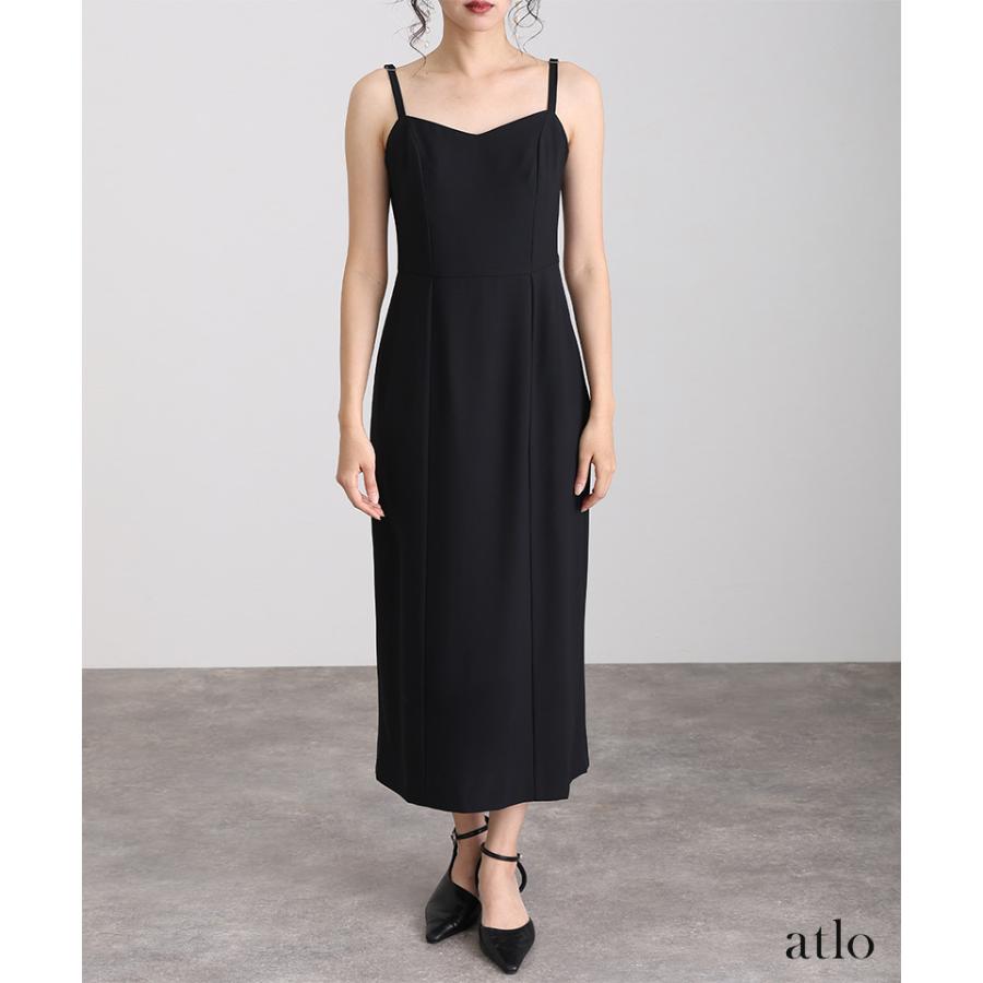 atlo キャミワンピース チュール Aライン ワンピース パーティードレス オケージョン 大きいサイズ 結婚式 小柄 かっこいい