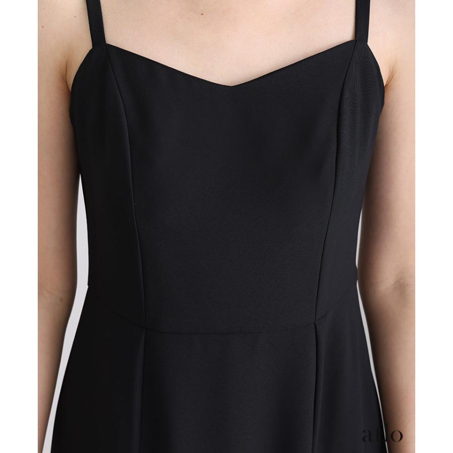 atlo キャミワンピース チュール Aライン ワンピース パーティードレス オケージョン 大きいサイズ 結婚式 小柄 かっこいい - 画像 (2)