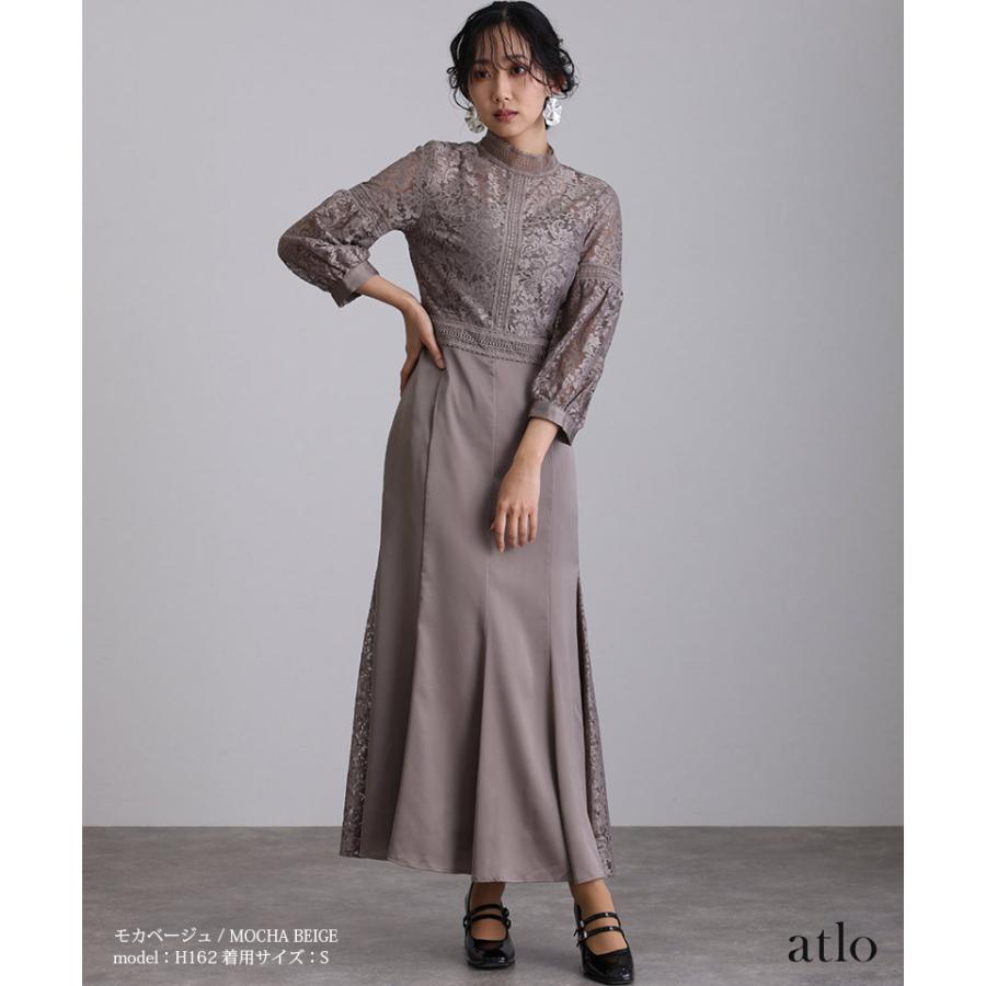 atlo パーティードレス ワンピース 結婚式 大きいサイズ ドレス 体型カバー フォーマルドレス 小さいサイズ フォーマル お呼ばれ 顔合わせ 上品 小柄 韓国 20代 30代 - 画像 (3)