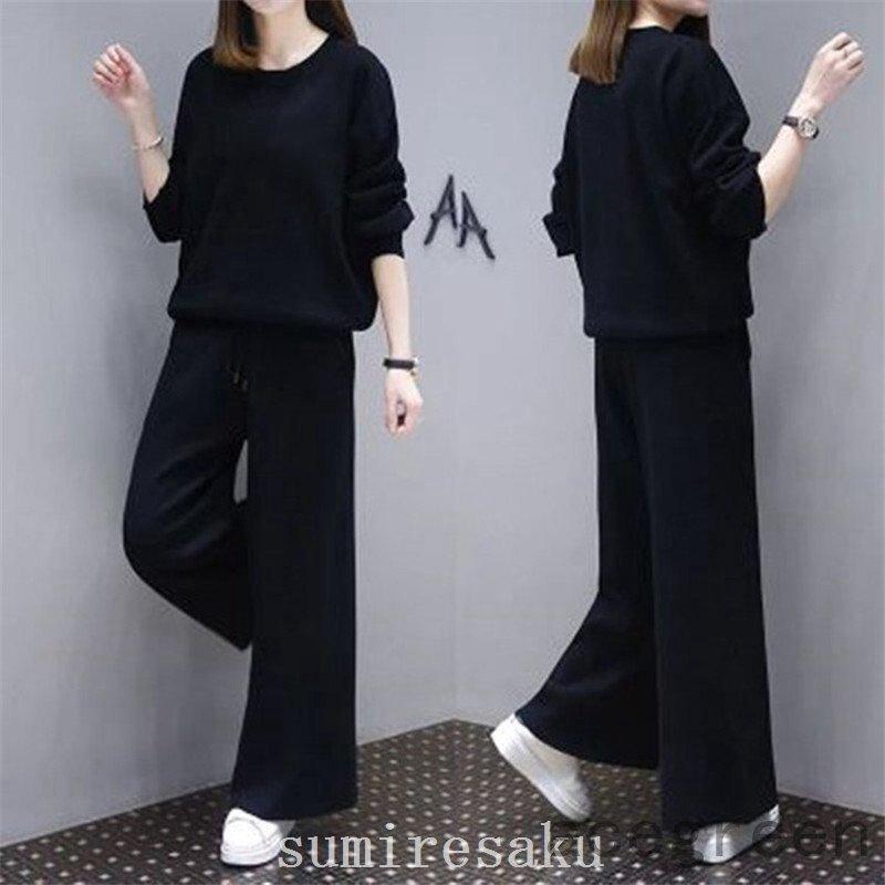 スウェット上下セットアップレディースおしゃれジャージゆったりかわいい上下セットルームウェアパンツリラックスパジャマスポーツ - 画像 (7)